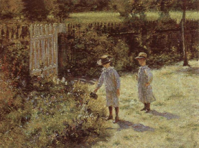 Wladyslaw Podkowinski Children in the Garden China oil painting art